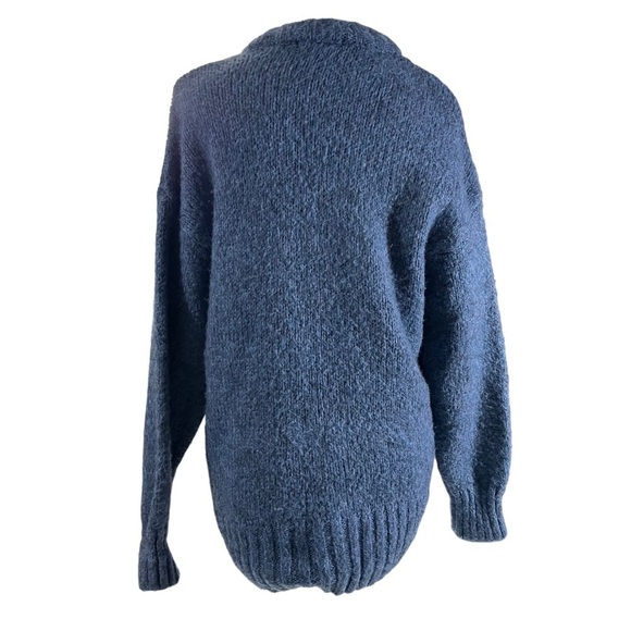 Urban Outfitters Women Heather Blue Knit Sweater Sz S Oversized Slouchy Crew - Picture 3 of 12